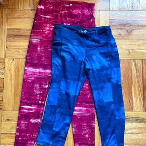 Bundle of 2 Leggings (Size Small) - Pink/Blue (Old Navy)